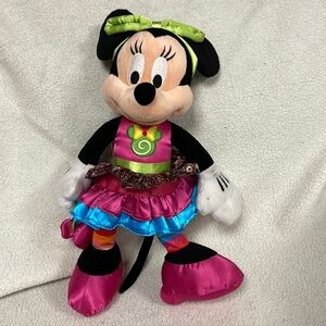 Disney Parks Candy Minnie Mouse Plush, LIKE NEW!  Has her own little purse!